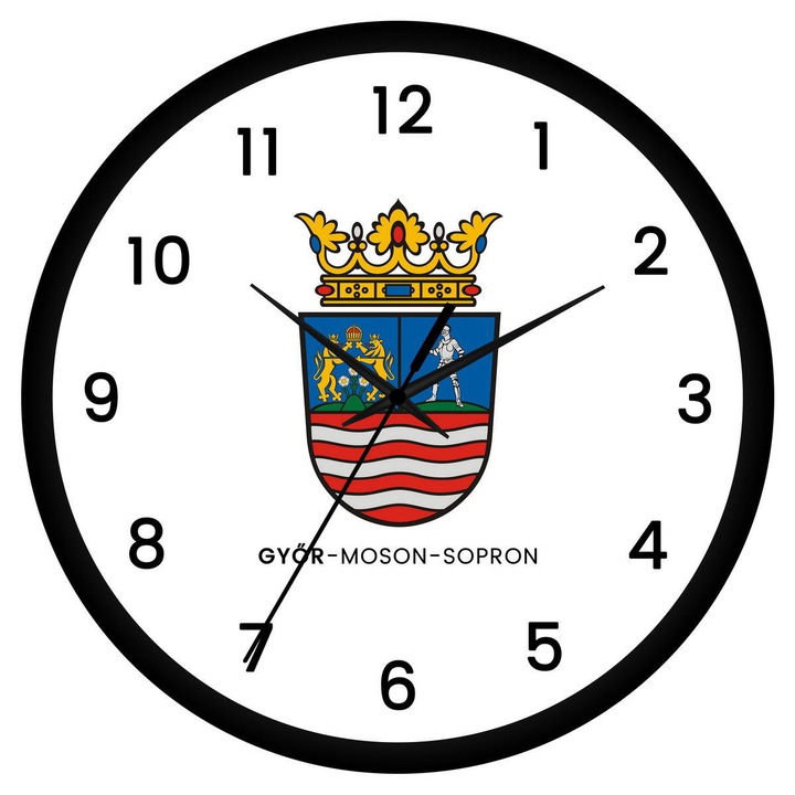 Győr-Moson-Sopron megye címeres falióra - számos