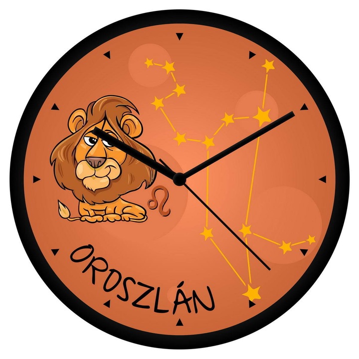 Vicces Oroszlán csillagjegyes falióra - órás