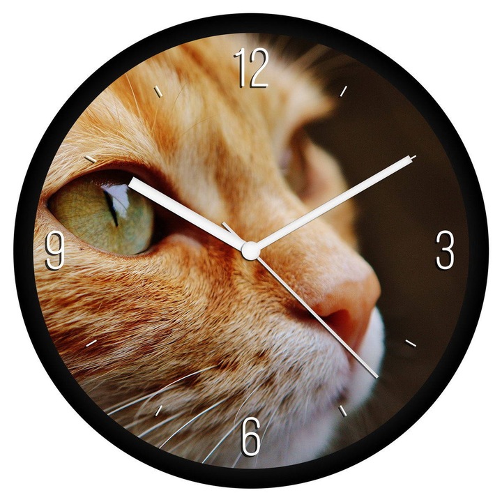 Vörös cica pofi falióra - negyedes