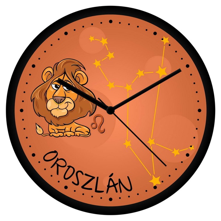 Vicces Oroszlán csillagjegyes falióra - perces