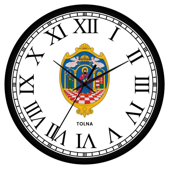 Tolna megye címeres falióra - római