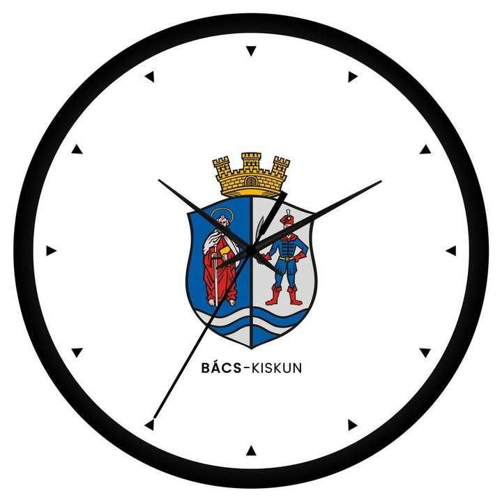 Bács-Kiskun megye címeres falióra - órás