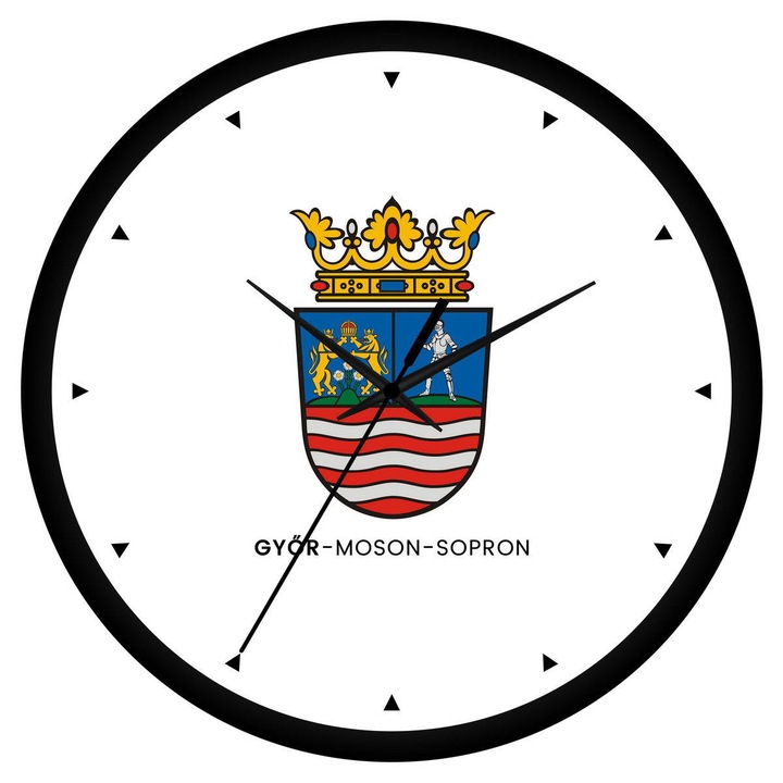 Győr-Moson-Sopron megye címeres falióra - órás