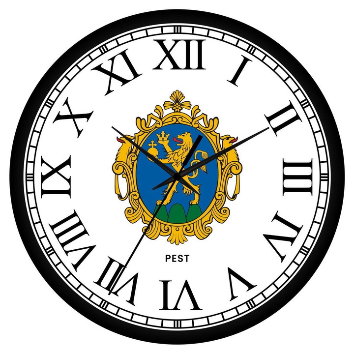 Pest megye címeres falióra - római