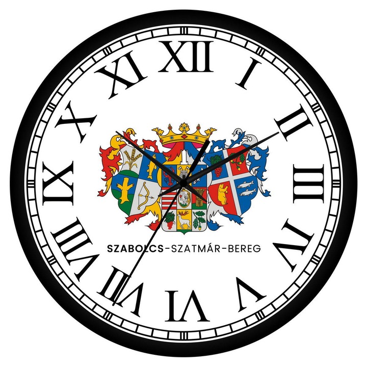 Szabolcs-Szatmár-Bereg megye címeres falióra - római