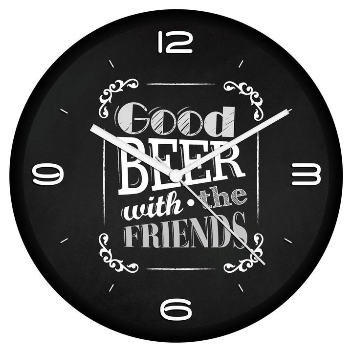 Sör barátokkal logós falióra