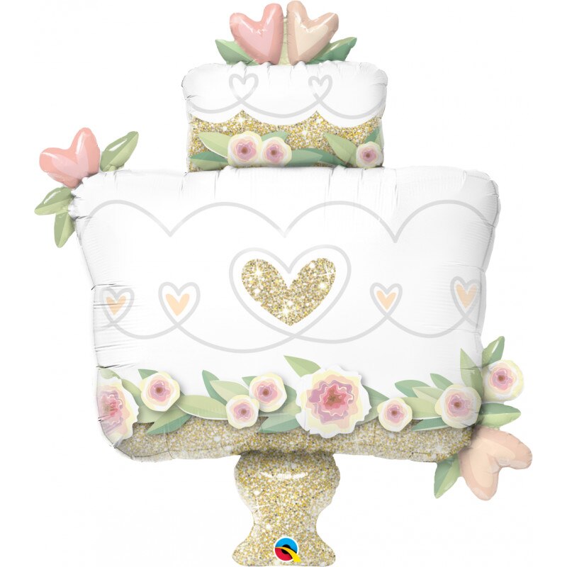 Balon Folie Figurina Tort de Nunta - 98 cm, Qualatex 57377