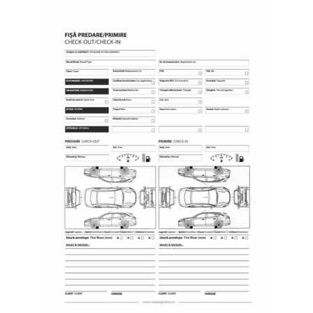 Set 5 Carnete Fisa Predare Primire Autoturism A4 Emag Ro