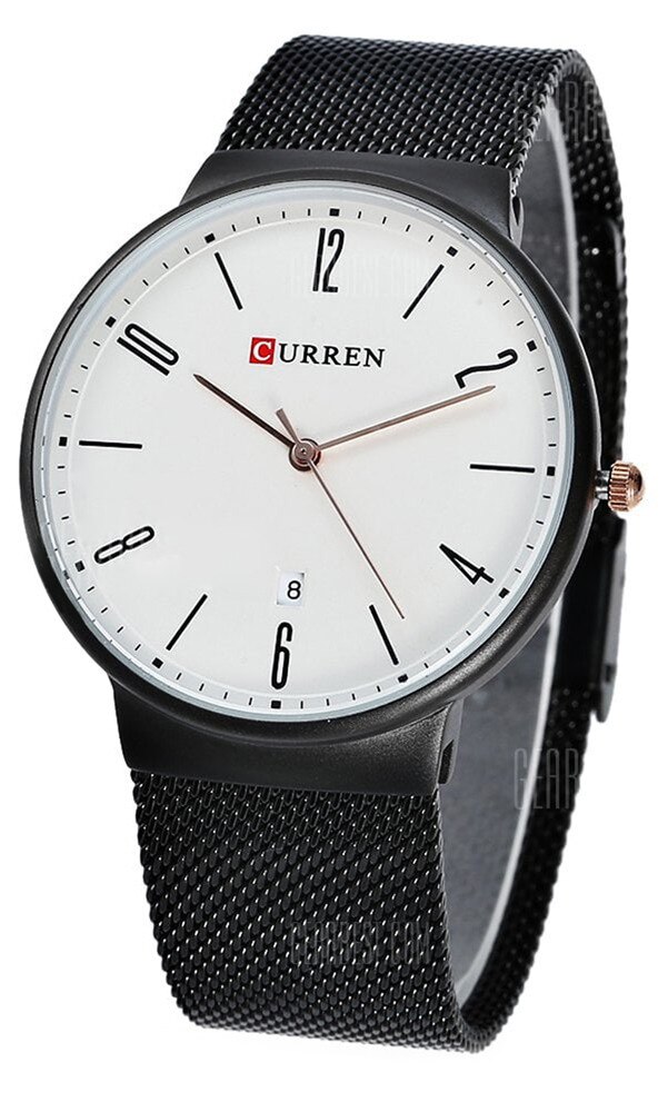 Ceas Curren barbatesc, elegant Dark Black M8257NA