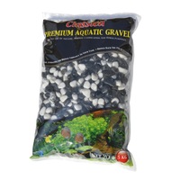 Pietris decorativ acvariu alb si negru 5 Kg