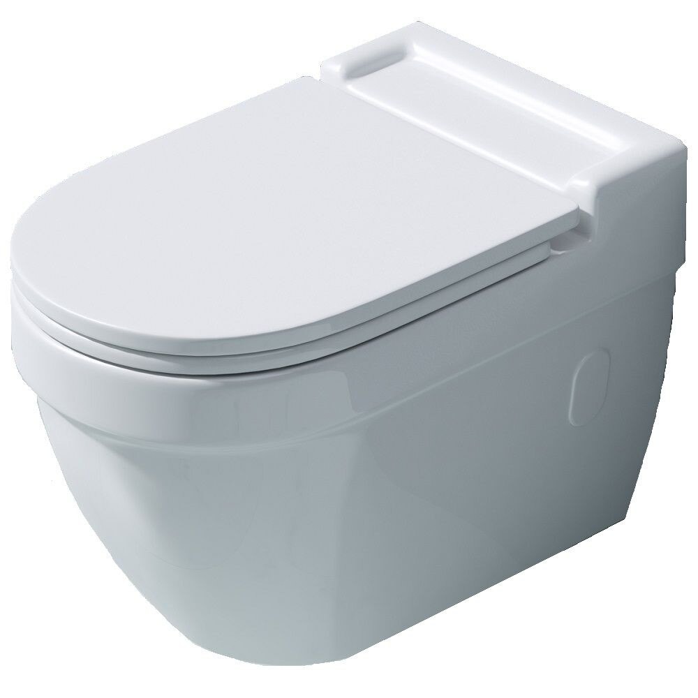 Vas toaleta, wc EGO316, suspendat, fara bordura, capac soft-close inclus