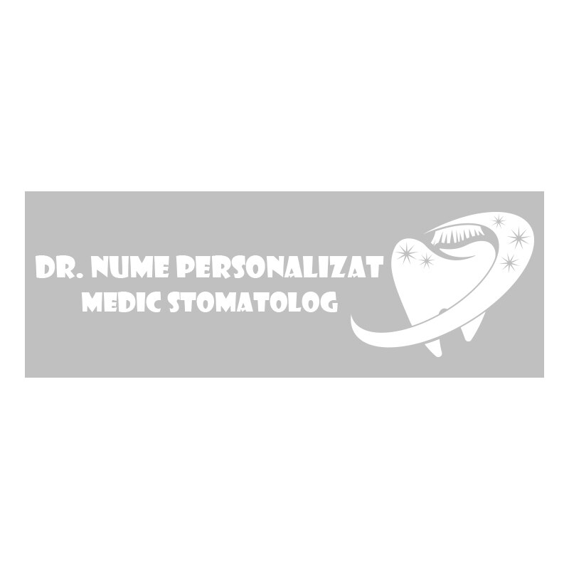 Sticker Personalizat - SMAER - Inscriptionare Dedicat Cabinet Stomatologic - 170cm x 50cm - Alb