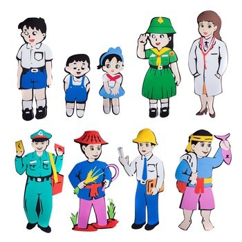 Set stickere decorative cu meserii 9p Set stickere decorative cu meserii 9p