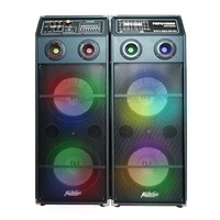 boxe profesionale rock sonic activapasiva  putere 300 w port usb conectare prin functia bluetooth 4 difuzoare de 10inch joc de lumini  8 ohmi  negru imagen 39_0_
0