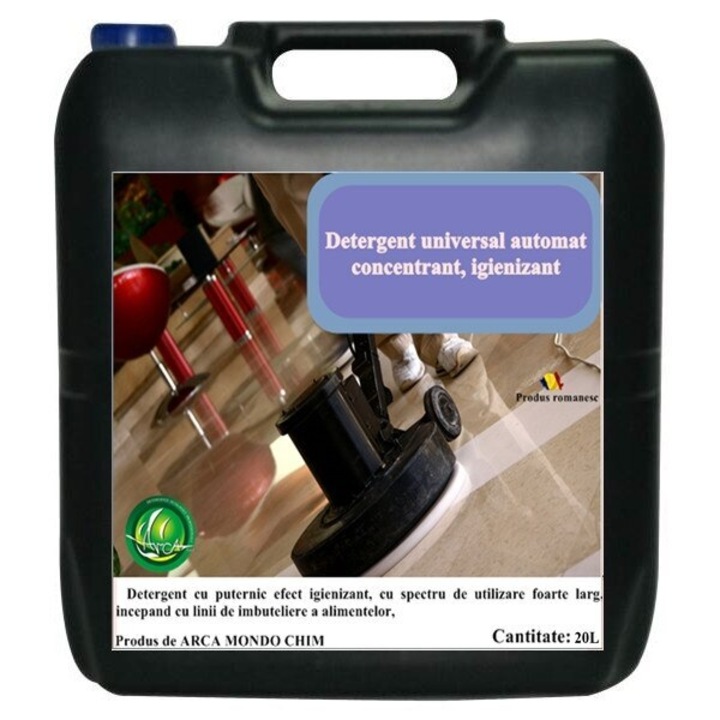 Detergent universal automat concentrant igienizant Arca Lux, Bidon 20L