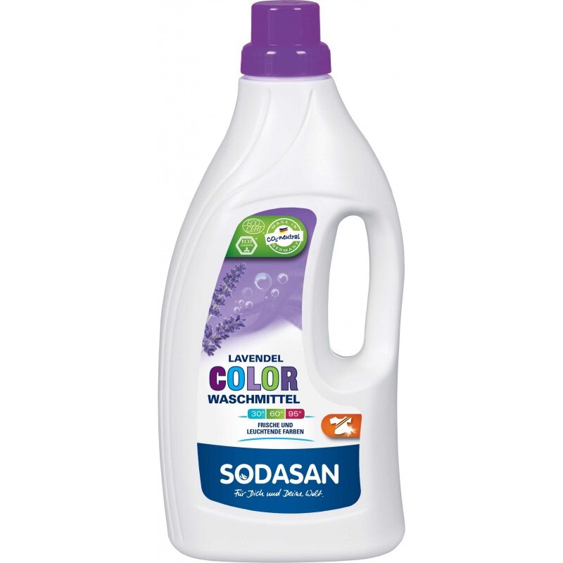 Detergent Bio Lichid Rufe Albe si Color Lavanda 1,5 L Sodasan