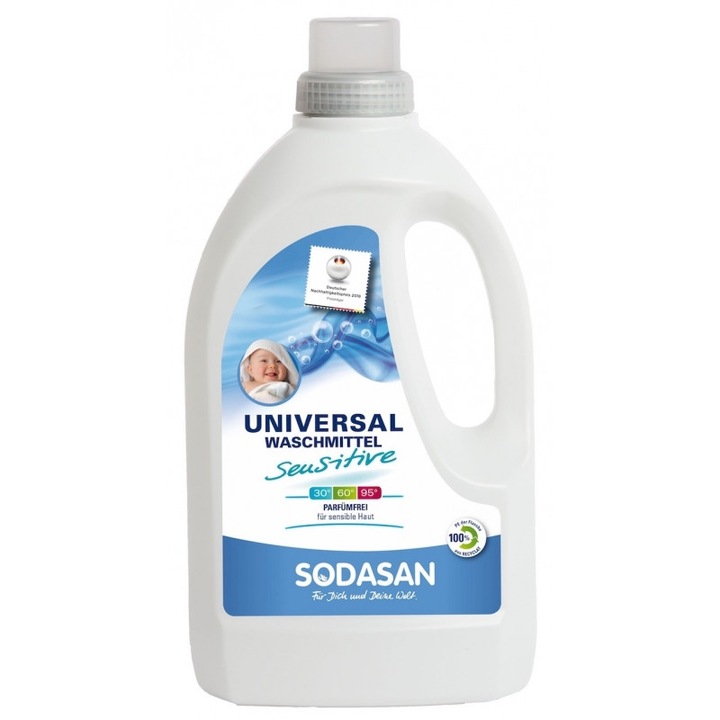 Detergent lichid de rufe universal sensitiv hipoalergenic 1.5 L Sodasan