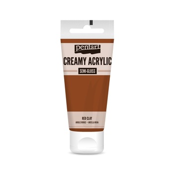 Vopsea acrilica cremoasa semilucioasa Pentart - argila rosie, 60 ml Vopsea acrilica cremoasa semilucioasa Pentart - argila rosie, 60 ml