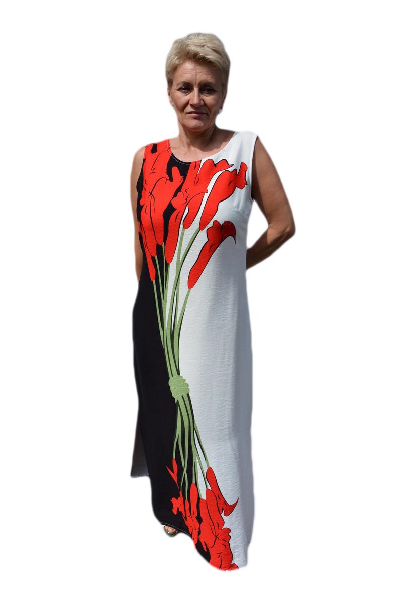 Rochie rafinata de zi, D&J Exclusive, Negru-rosu, negru-rosu