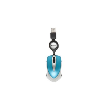 Mouse optic Verbatim Travel, Cu fir, 1000 dpi, USB, Albastru Mouse optic Verbatim Travel, Cu fir, 1000 dpi, USB, Albastru