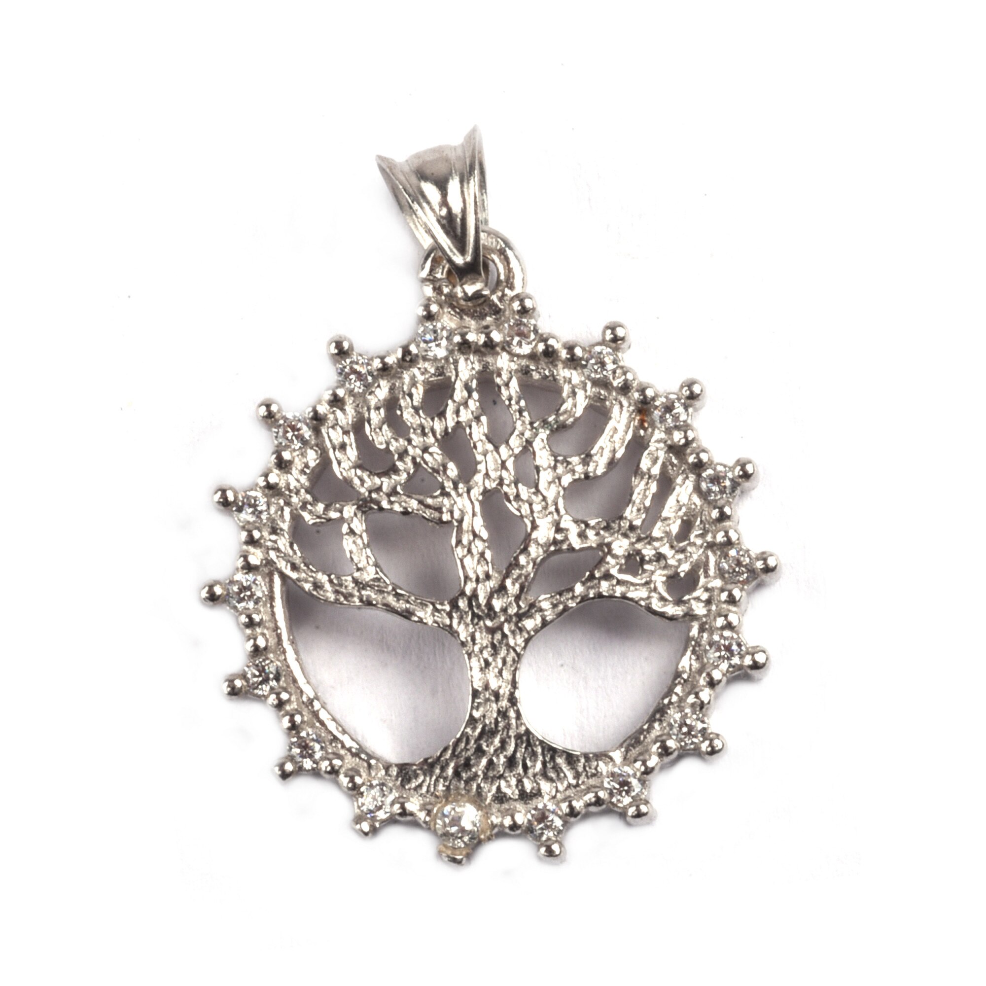 Pandantiv Copacul vietii cu pietre, Argint 925, 2.2 cm x 1.8 cm