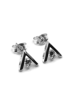 Cercei din argint, Eurosilver, cu zirconiu, alb Cercei din argint, Eurosilver, cu zirconiu, alb