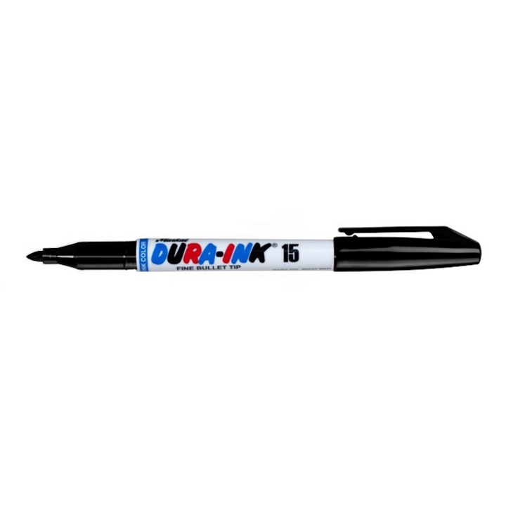 Перманентен маркер с мастило MARKAL DURA-INK 15, черен, фин връх 1,5 мм