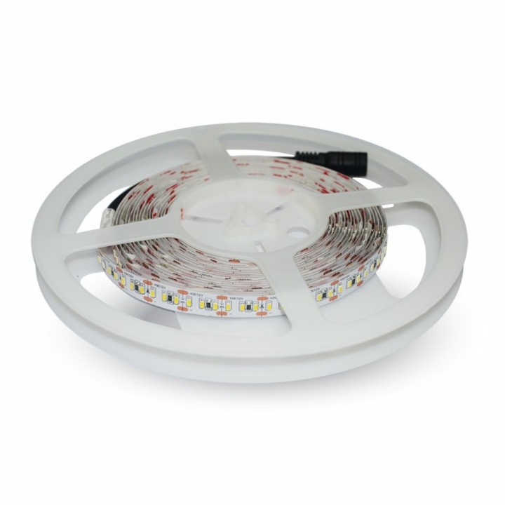 LED лента V-TAC SMD 3014 204 светодиода/метър, студено бяло, IP20 - ролка 5 метра