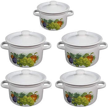 Set DARI LETA 5 oale emailate 2L,3L,5,5L,9L,12L otel carbon Set DARI LETA 5 oale emailate 2L,3L,5,5L,9L,12L otel carbon