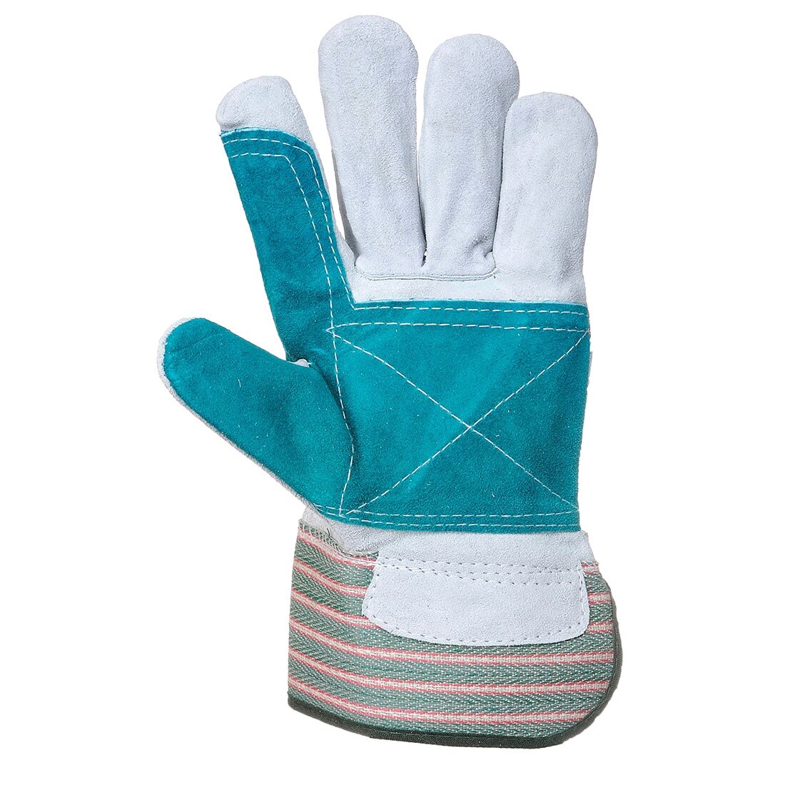 Manusi Double Palm Rigger, Portwest, crom/verde, XL