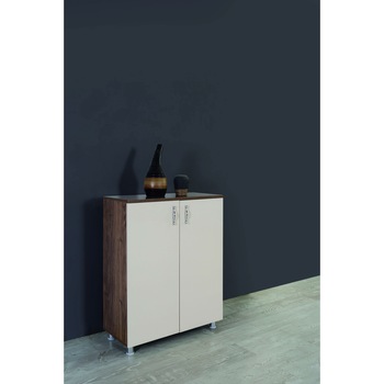 Pantofar AYCA 78, 78 x 36 x 100 cm, Alb/Stejar Pantofar AYCA 78, 78 x 36 x 100 cm, Alb/Stejar