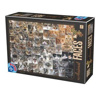 Puzzle D-Toys Animal Faces, Pisici, 1000 piese Puzzle D-Toys Animal Faces, Pisici, 1000 piese