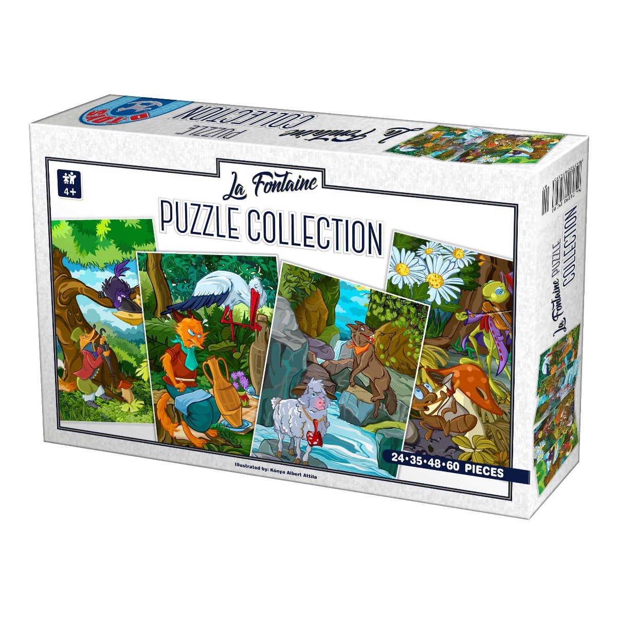 Puzzle D-Toys La Fontaine, 24, 35, 48 si 60 piese