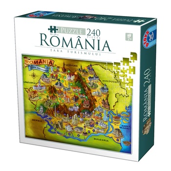 Puzzle D-Toys Romania, Obiective turistice, 240 piese Puzzle D-Toys Romania, Obiective turistice, 240 piese