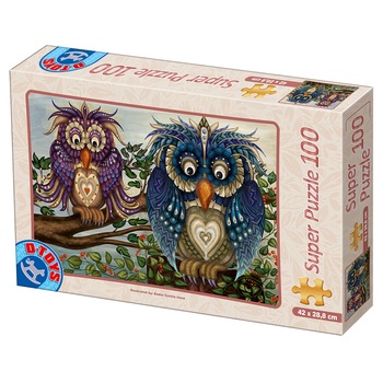 Puzzle D-Toys Bufnite ziua, 100 piese Puzzle D-Toys Bufnite ziua, 100 piese