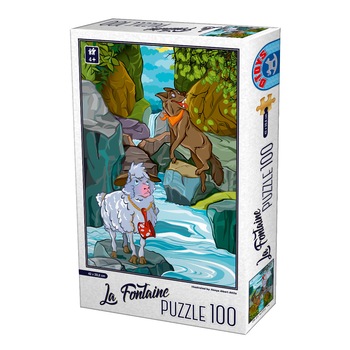 Puzzle D-Toys La Fontaine, Lupul si Mielul, 100 piese Puzzle D-Toys La Fontaine, Lupul si Mielul, 100 piese