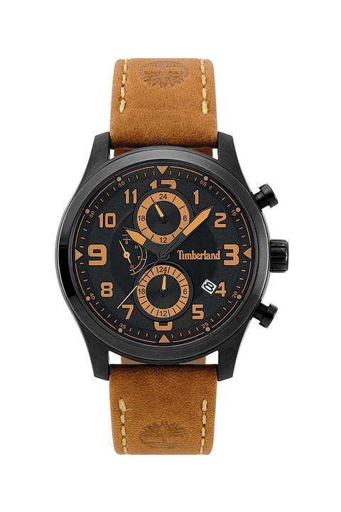 Timberland, Groveton kronográf karóra bőrszíjjal, Karamellbarna