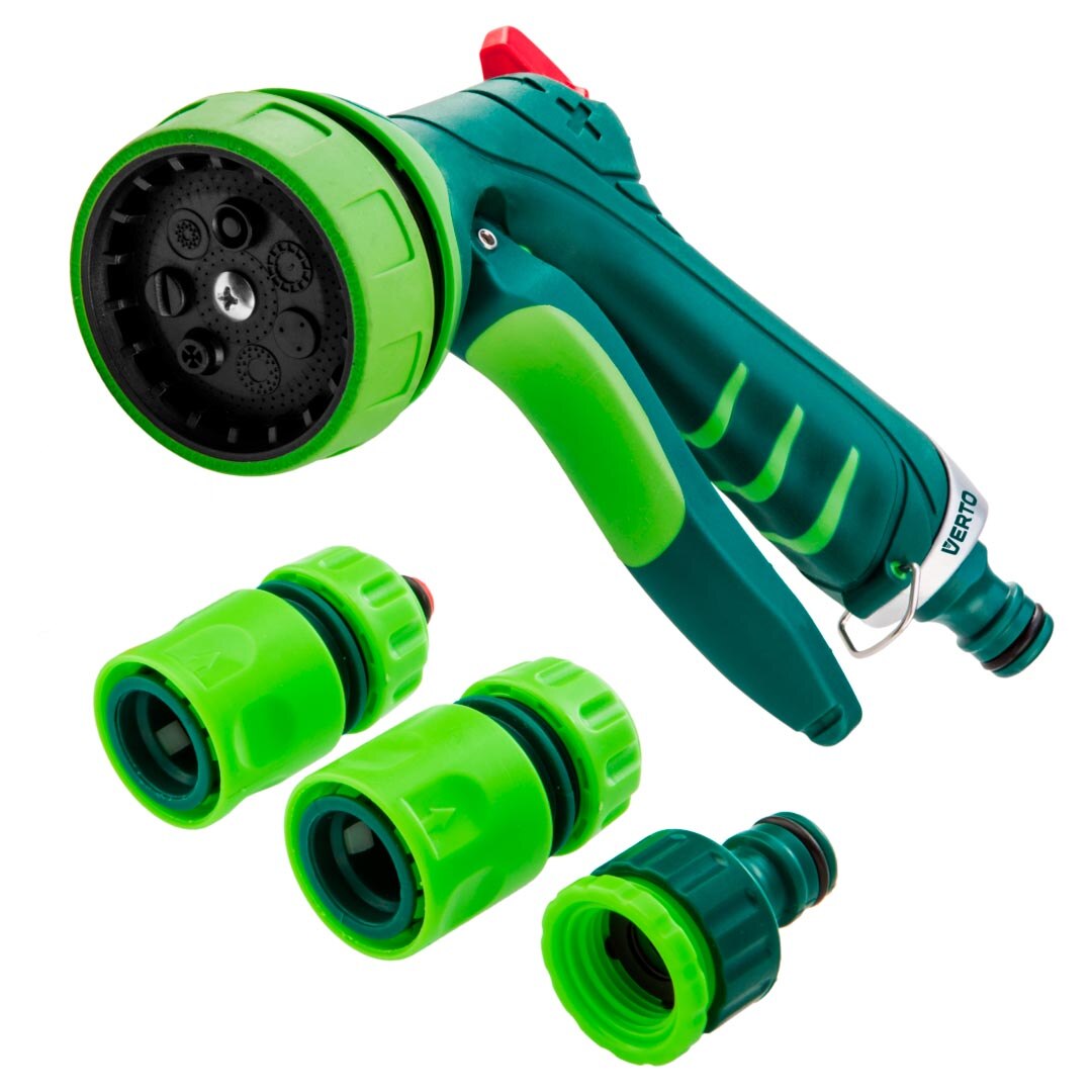 Set pistol de stropire cu 7 functii si conectori 1/2