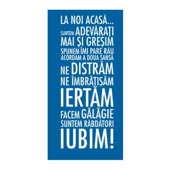 Sticker decorativ Mesaj pentru acasa Alb - 30x77 cm - BeeStick Sticker decorativ Mesaj pentru acasa Alb - 30x77 cm - BeeStick