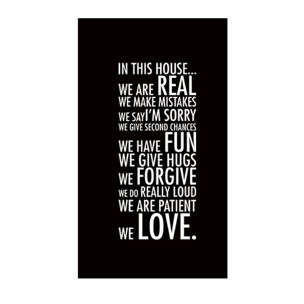 Sticker decorativ In this house Alb - 43x100 cm - BeeStick