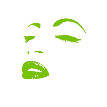 Sticker decorativ Chip de femeie Yellow Green - 62X59 cm - BeeStick Sticker decorativ Chip de femeie Yellow Green - 62X59 cm - BeeStick