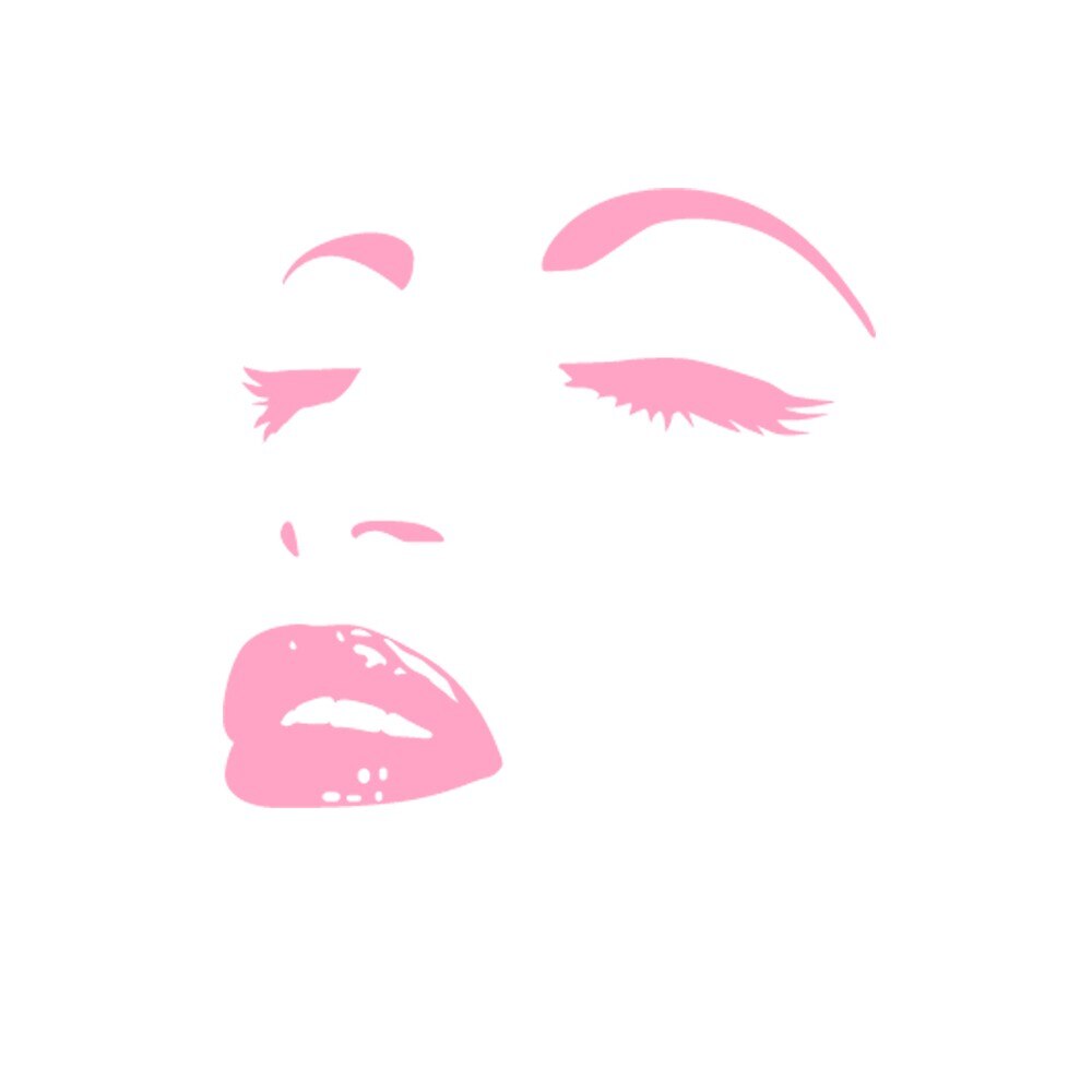 Sticker decorativ Chip de femeie Roz Deschis - 95X90 cm - BeeStick