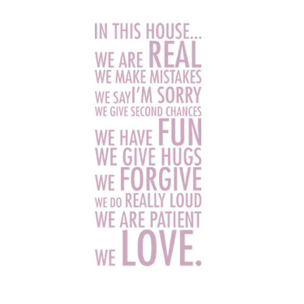 Sticker decorativ In this house Violet Deschis - 65x150 cm - BeeStick