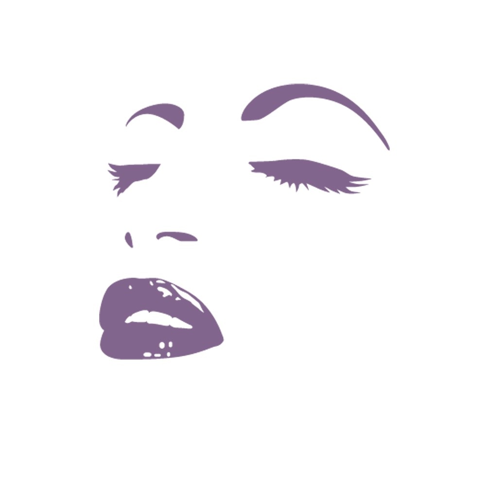 Sticker decorativ Chip de femeie Violet Lavanda - 40X38 cm - BeeStick