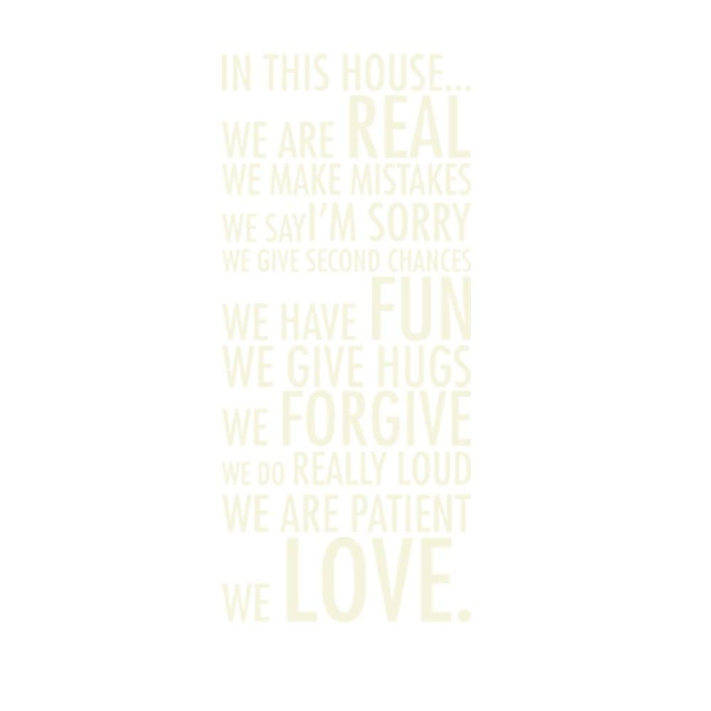 Sticker decorativ In this house Galben Discret - 65x150 cm - BeeStick
