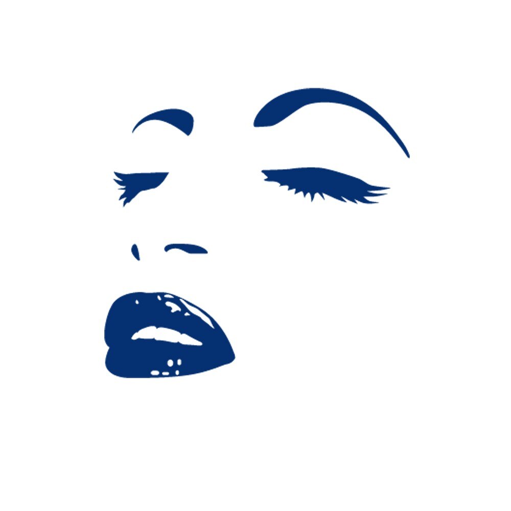 Sticker decorativ Chip de femeie Kink Blue - 62X59 cm - BeeStick