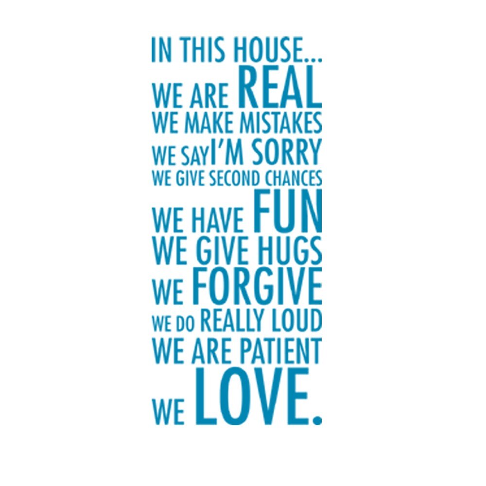 Sticker decorativ In this house Ceruleum - 65x150 cm - BeeStick