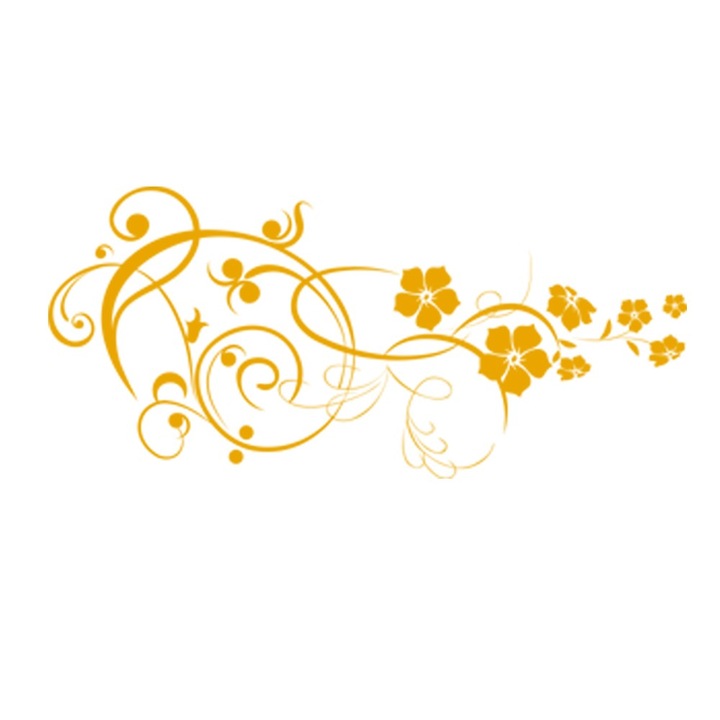 Sticker decorativ Deco Feng Shui Golden Yellow - 140x64 cm - BeeStick