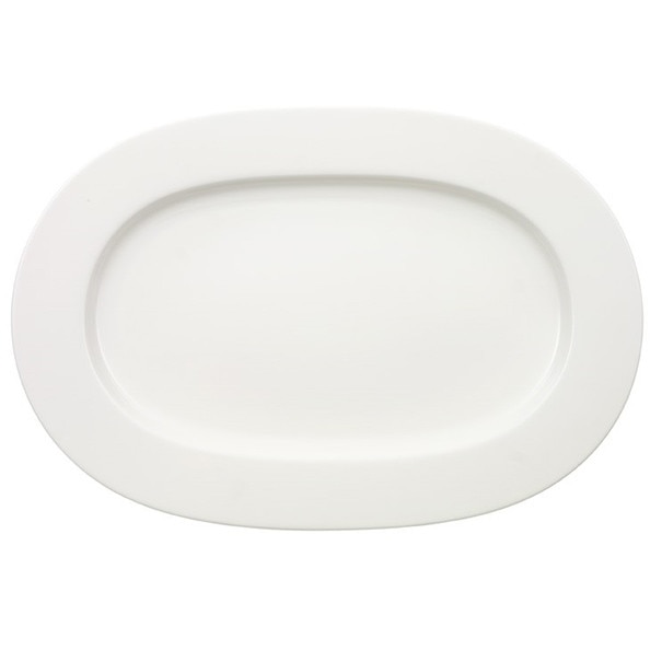 Platou oval Villeroy&Boch Royal, portelan premium bone, alb, lungime 41 cm-140349