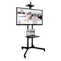 stand mobil de tv si videoproiector timeless tools pentru prezentari negru imagen 1_0_
0